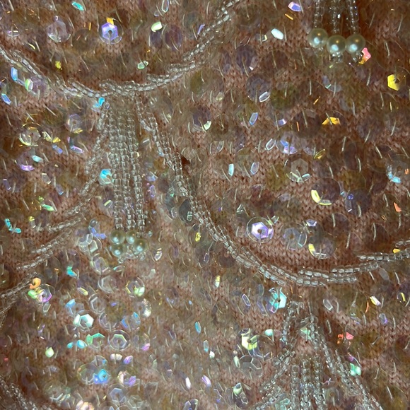 Vintage pink handbeaded top - Picture 4 of 5